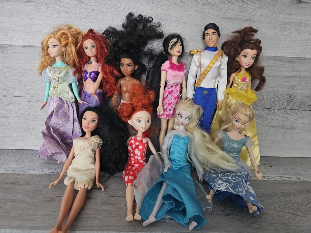 Lot Of Disney Princess And Prince Doll Collection With 10 Dolls #1